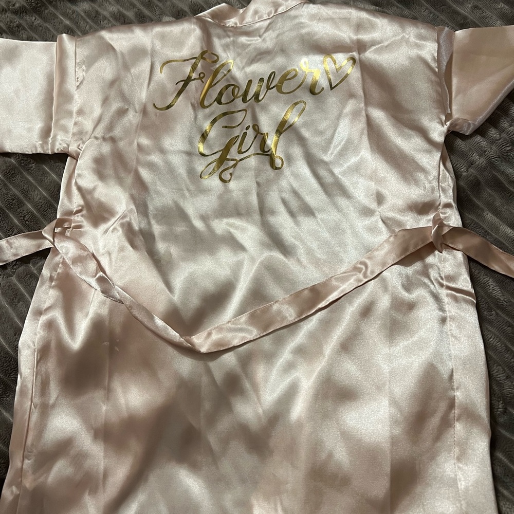 Flower Girl Silk Robe - Picture 3 of 3